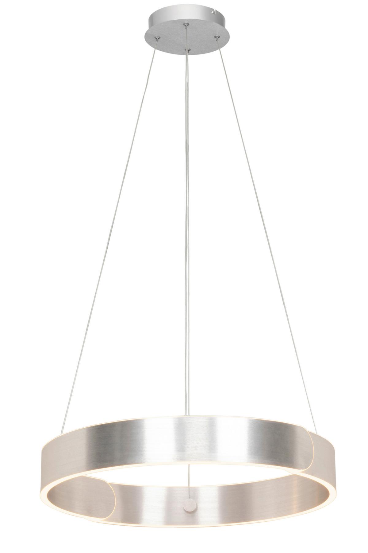 LAMPA WISZĄCA LED OTIS *DK* - kolor aluminiowy, Design, metal (63/64/150cm) - Dieter Knoll