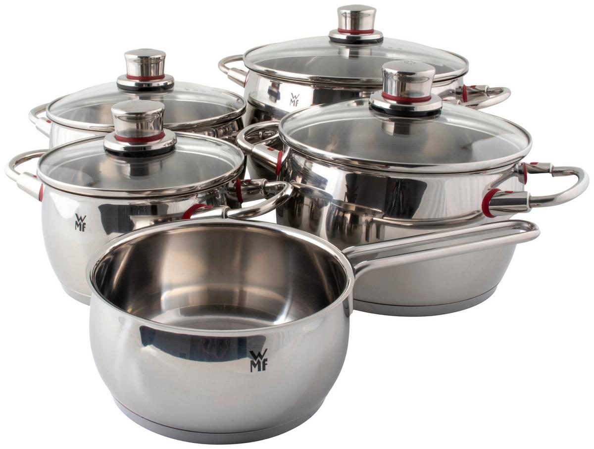 Kochtopfset WMF Quality One Edelstahl, 5-tlg. - Edelstahlfarben, KONVENTIONELL, Metall - WMF