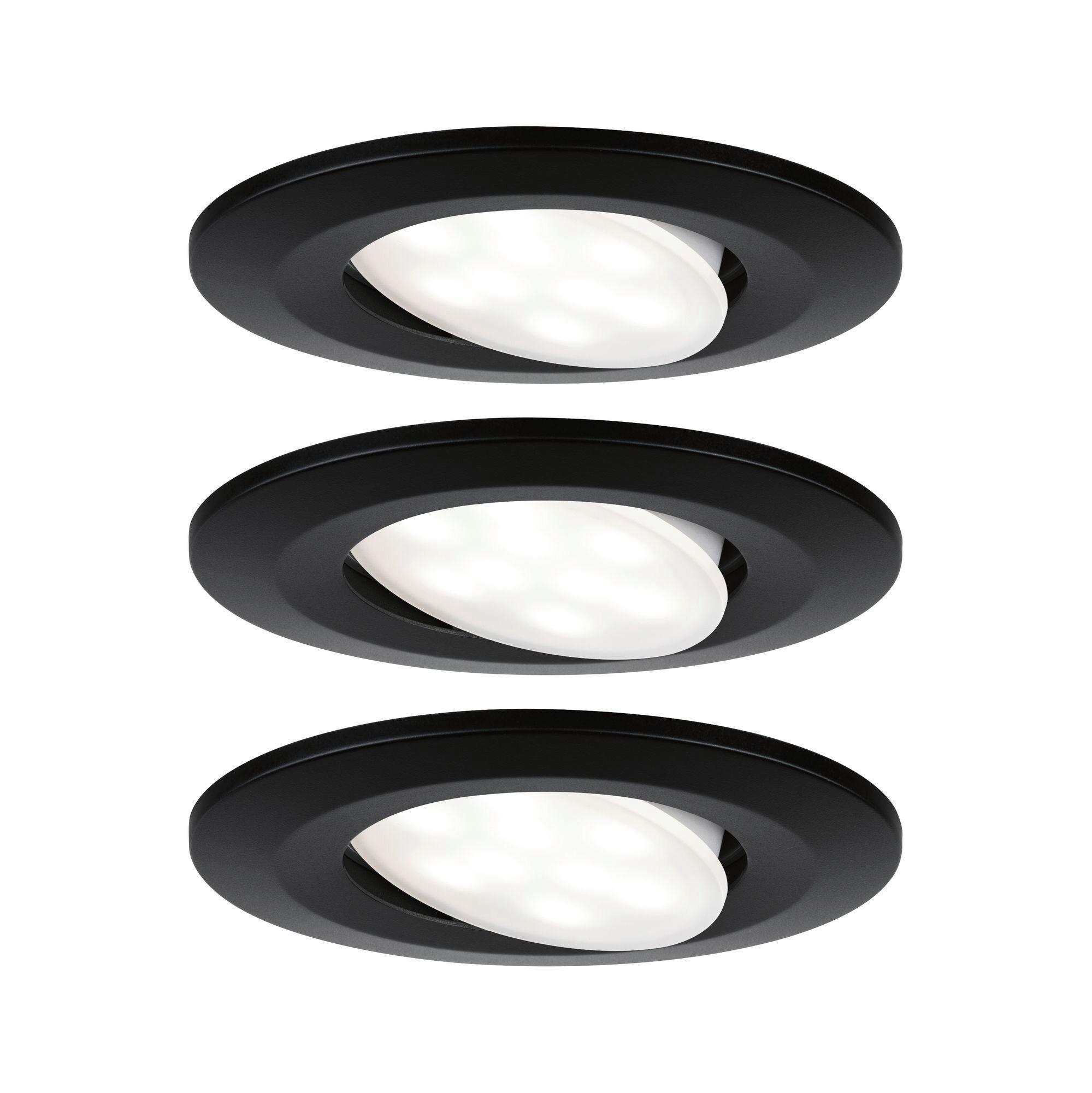 LED-Deckenleuchte Calla IP65 in Schwarz max. 6 Watt - Schwarz, Basics, Metall (9cm) - Paulmann