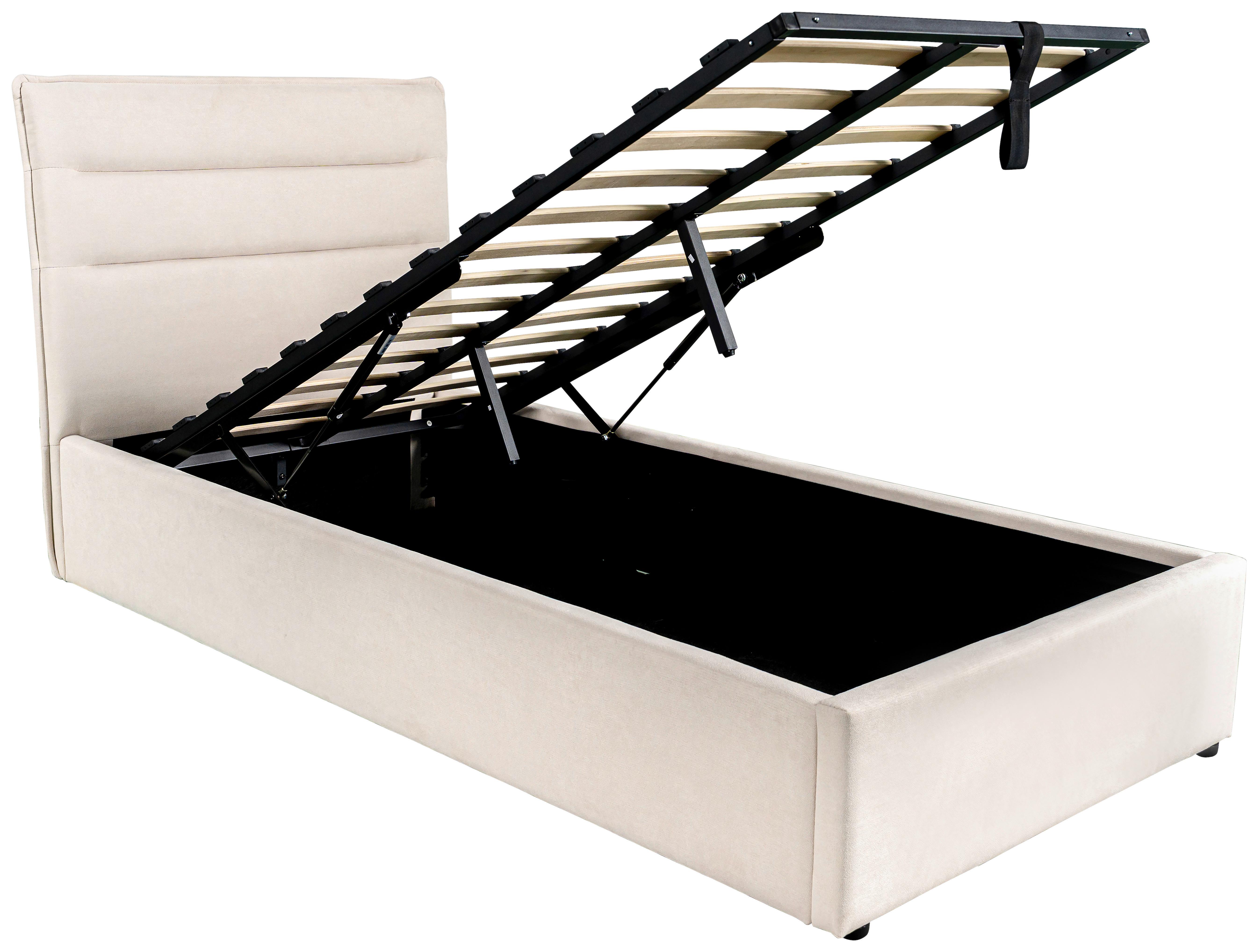 STOPPAD SÄNG SIENNA -EXKLUSIV- -BASED- - beige/svart, Lifestyle, metall/trä (90/200cm) - Based