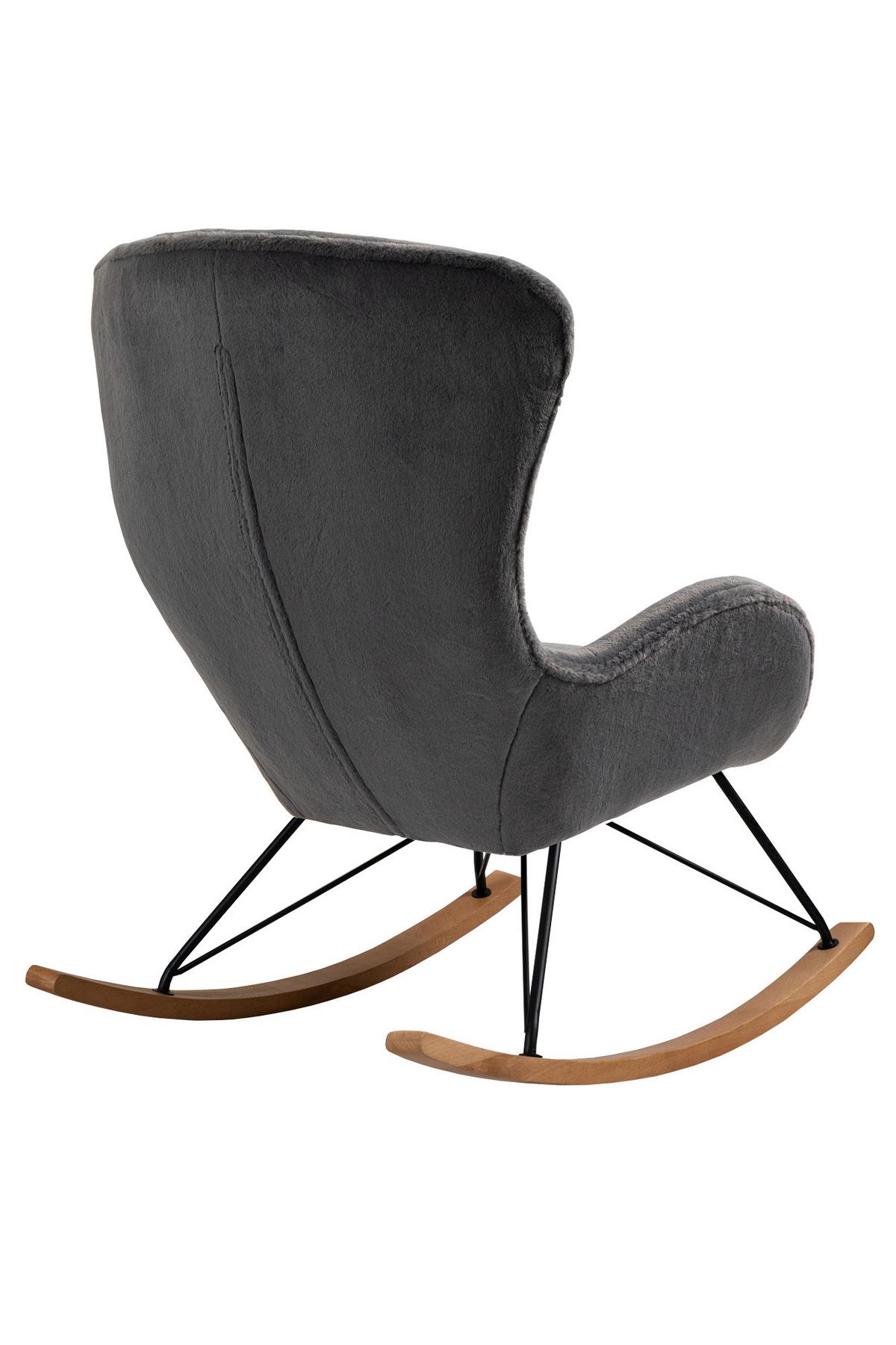 Gugalnik Lamb, Temno Siva - temno siva/barve hrasta, Moderno, kovina/tekstil (70/102/94cm) - Livetastic