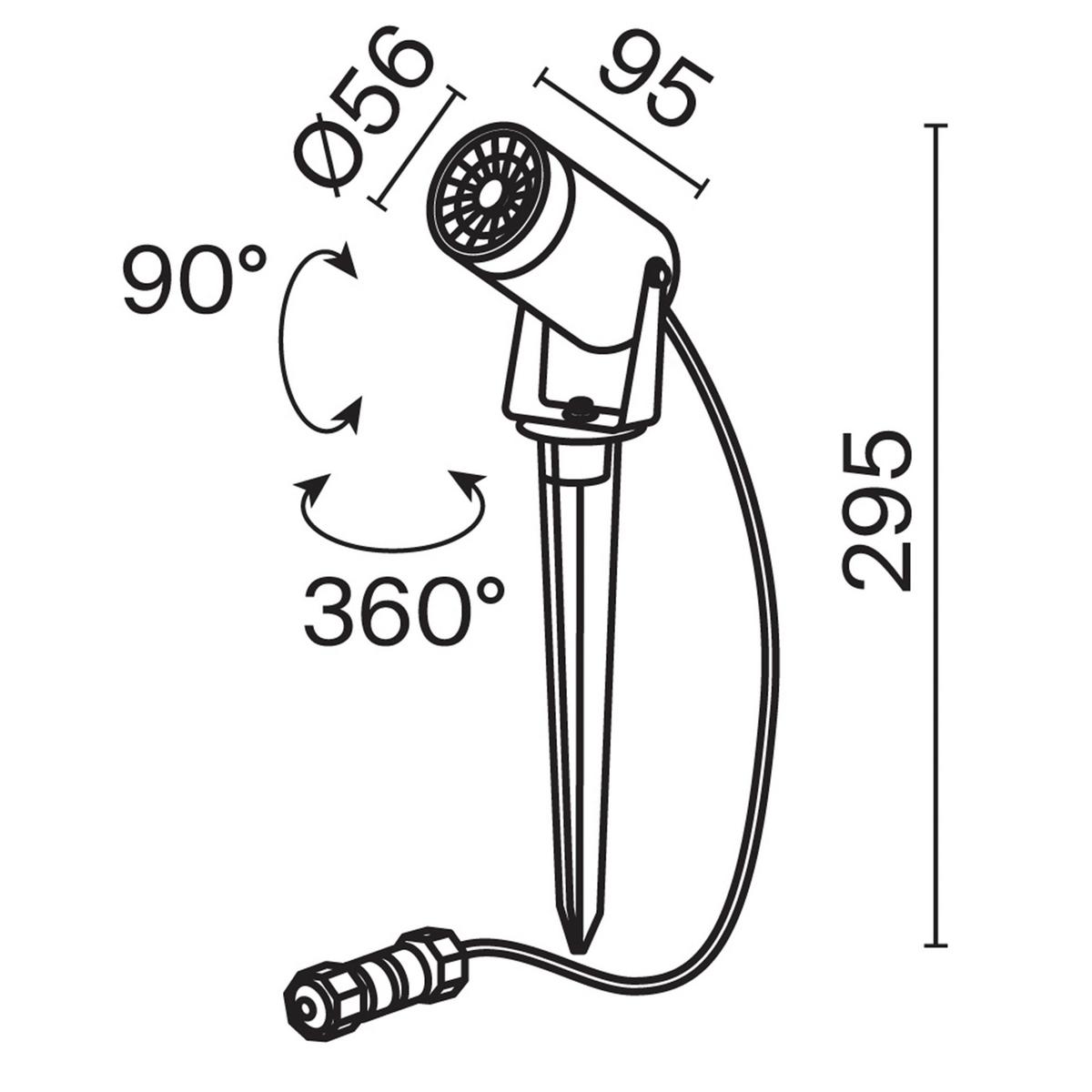 Außenleuchte Scope Schwarz max. 20 Watt - Schwarz, Trend, Metall (9,5/29,5/5,5cm) - MAYTONI