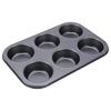 MOULE À MUFFIN BAKERY - 6 - gris, KONVENTIONELL, métal (21,7/31,8/3,5cm) - Mömax