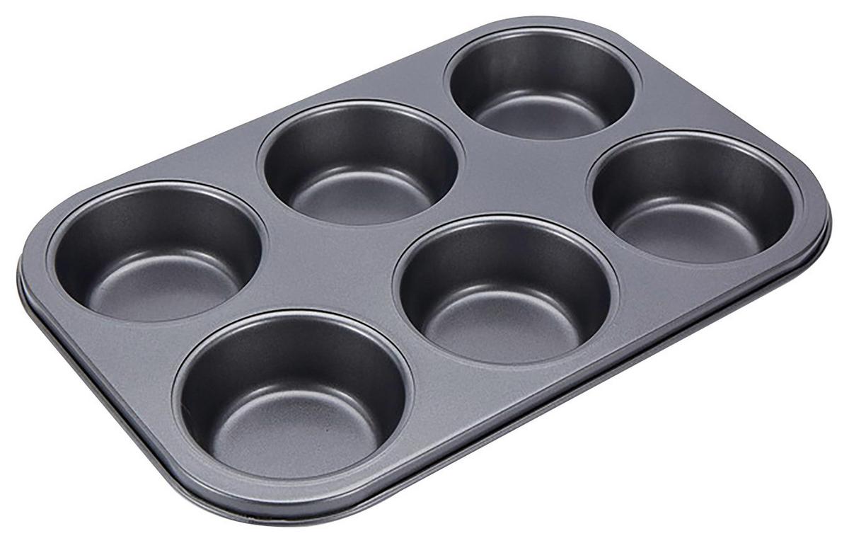 Tavă pentru brioșe Bakery - gri, Konventionell, metal (21,7/31,8/3,5cm) - Mömax