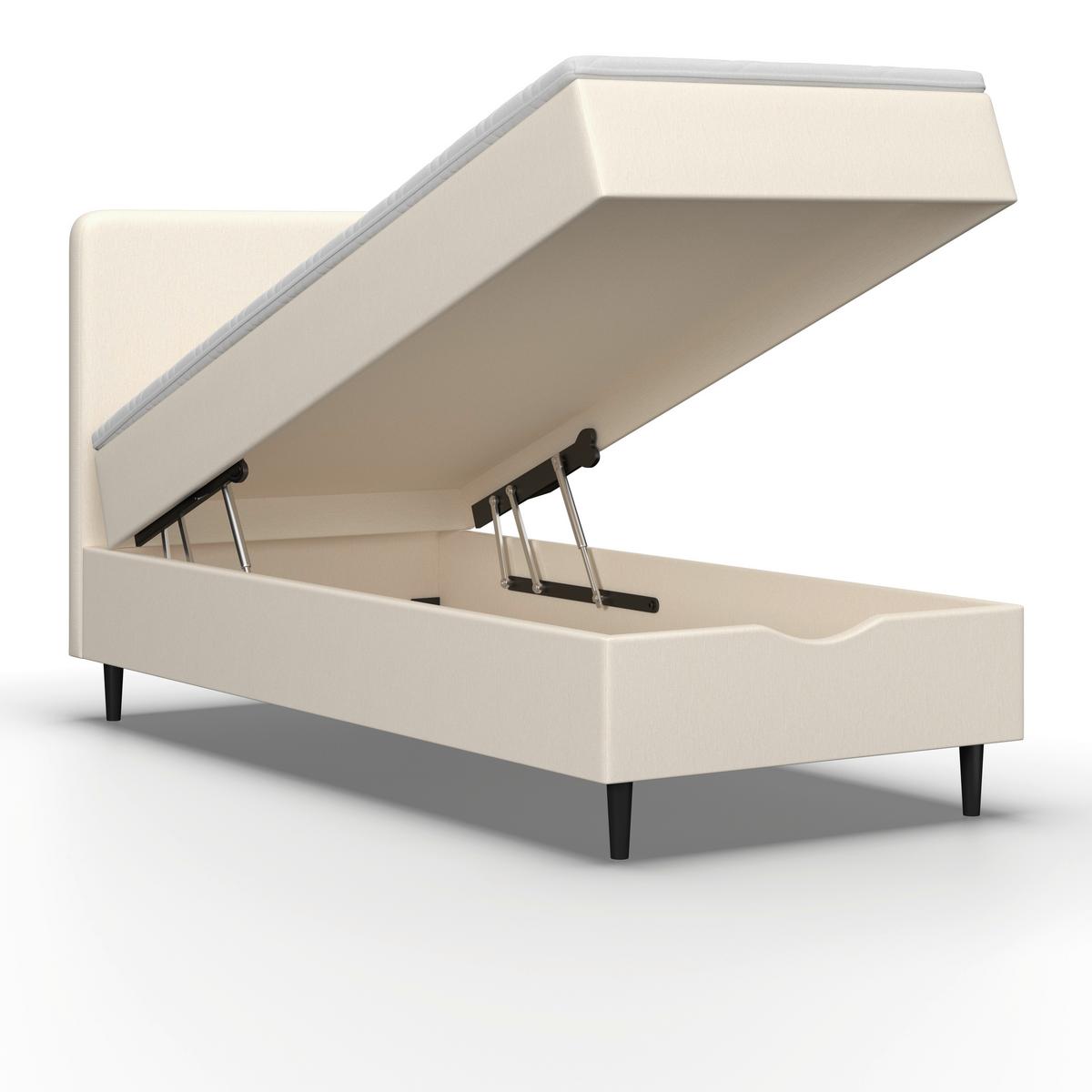 Box Ágy Krém Vida - elefántcsont, Modern, textil/fa (90/200cm) - Bessagi Home