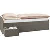 LIT DIRK II -BASED- - anthracite, KONVENTIONELL, matériau en bois (90/200cm) - Based