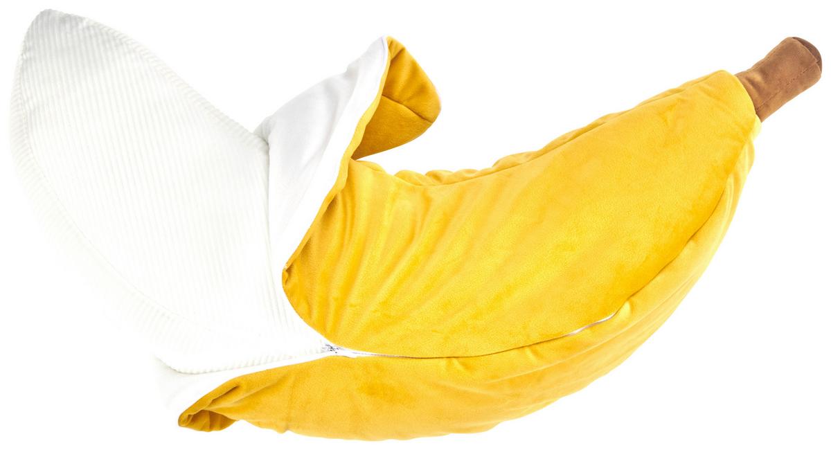 PODUSZKA DEKORACYJNA BANANA - żółty, tkanina (17/53cm) - Esposa