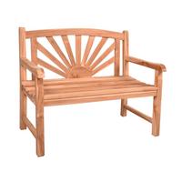 Gartenbank Marisa Teak 2-Sitzer - Braun/Teakfarben, MODERN, Holz (110/92/64cm) - Gardenson
