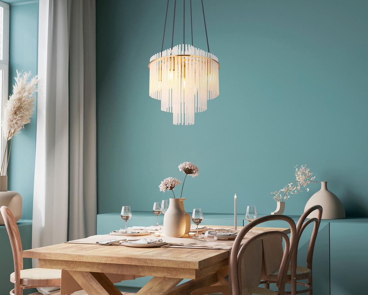Lampă suspendată Gorley - alb/străveziu, Basics, metal (40/120cm) - Globo