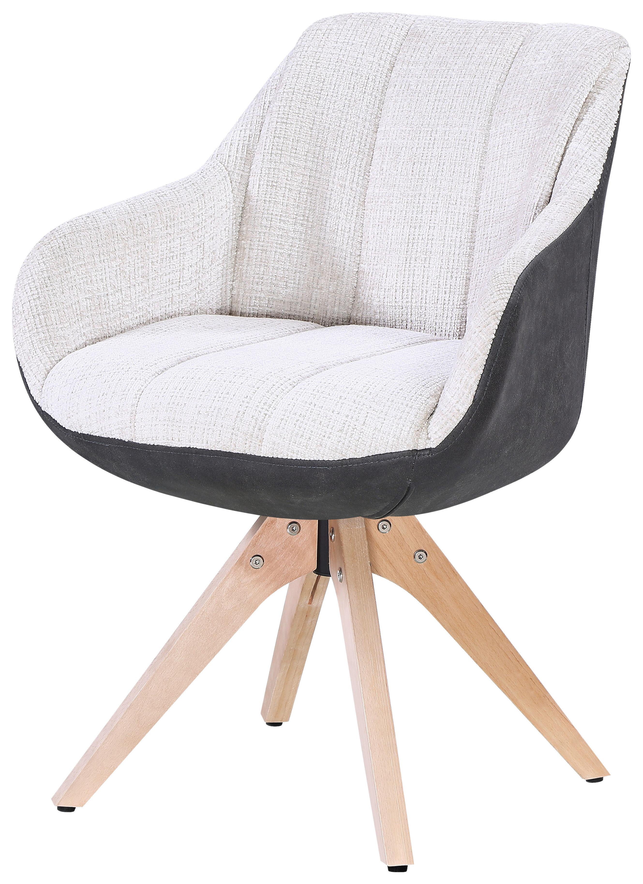 Scaun cu brate RELAX -TOP- - culoare lemn fag/bej, Modern, lemn/textil (60/84/61cm) - Mömax
