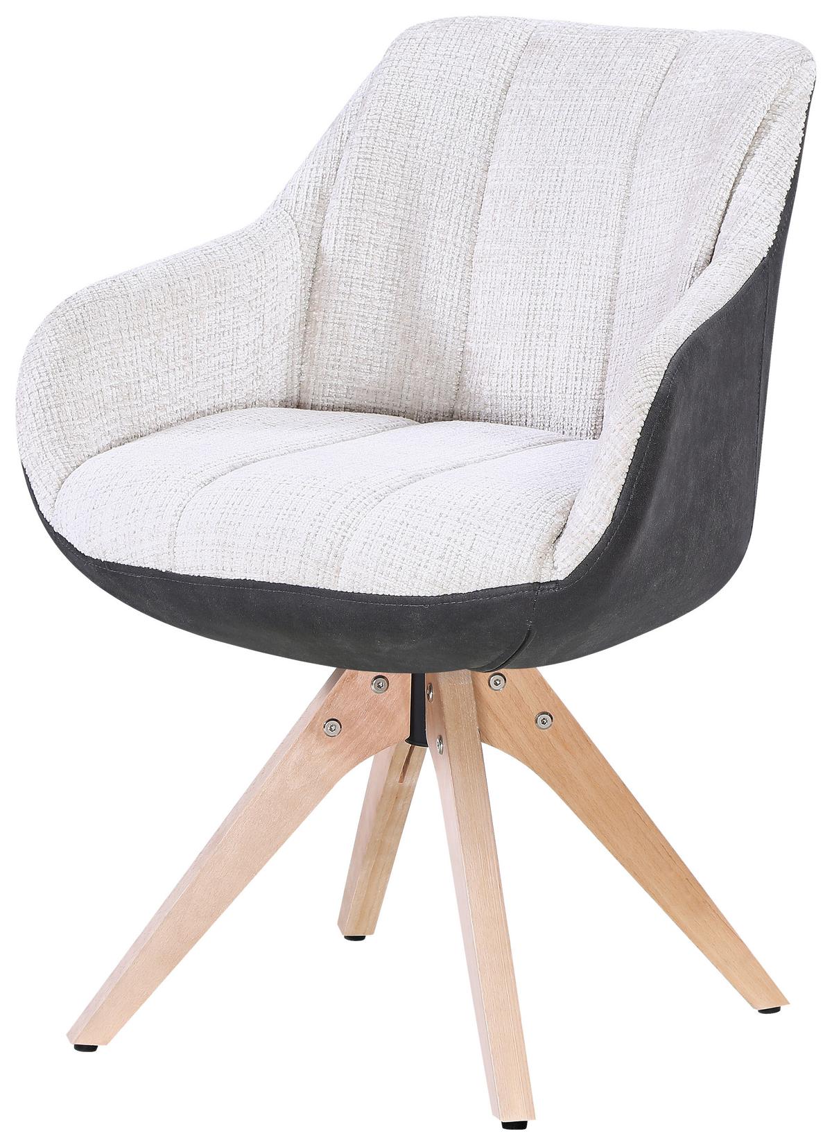 Scaun cu brate RELAX -TOP- - culoare lemn fag/bej, Modern, lemn/textil (60/84/61cm) - Mömax