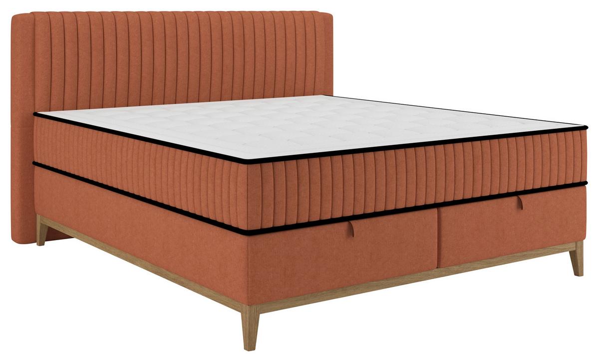 Boxbett Elena Orange ca. 160x200cm - Orange, KONVENTIONELL, Holz/Holzwerkstoff (160/200cm) - Sembella