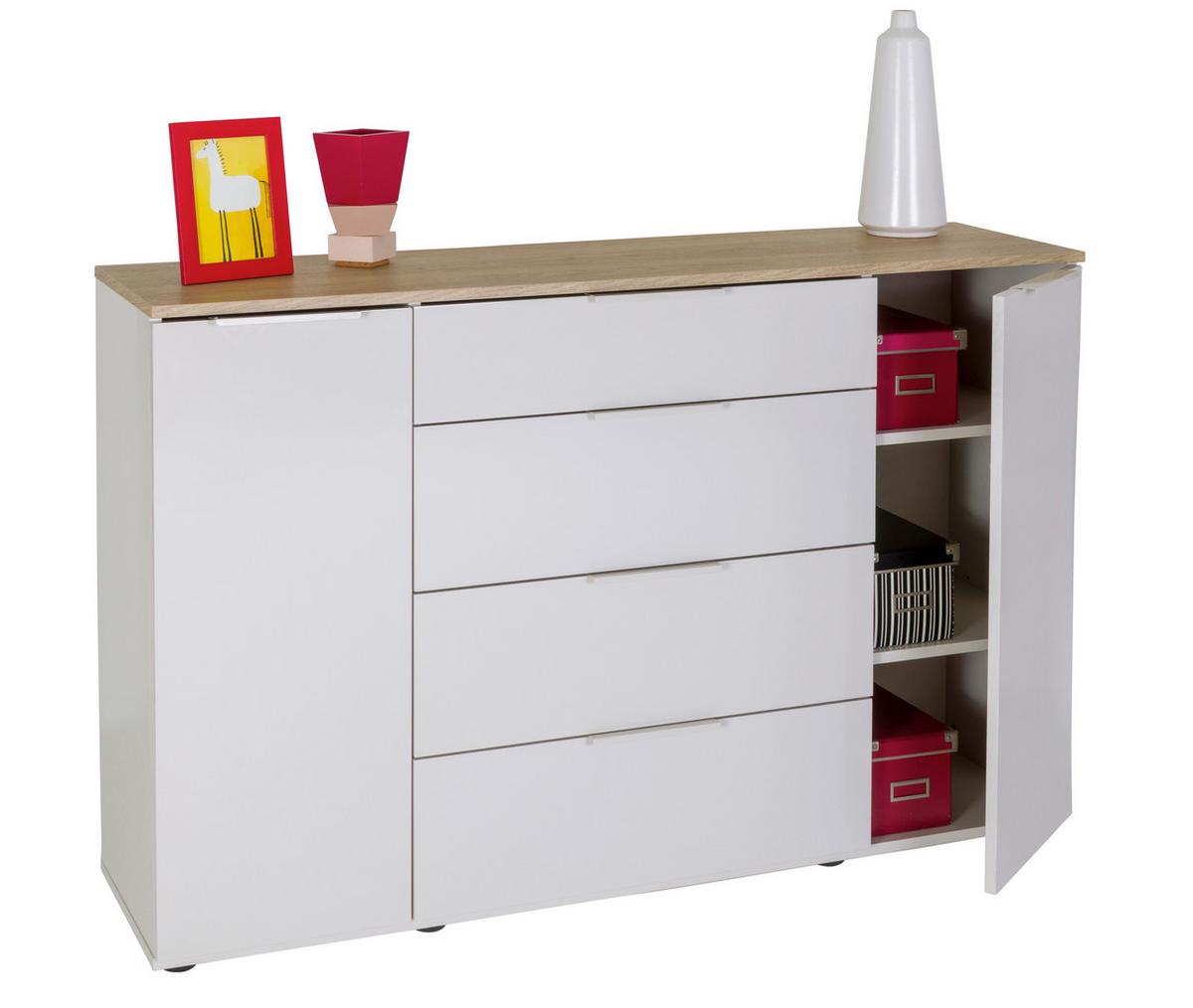 Sideboard Macchiato Eichefarben/Kaschmir - Kaschmir/Eichefarben, MODERN, Holzwerkstoff/Metall (137,4/88,5/35,5cm) - Mömax