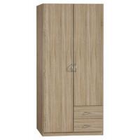 Omara S Klasičnimi Vrati Case, Barva Hrasta - srebrne barve/hrast sonoma, Design, umetna masa/leseni material (91/197/54cm) - Boxxx