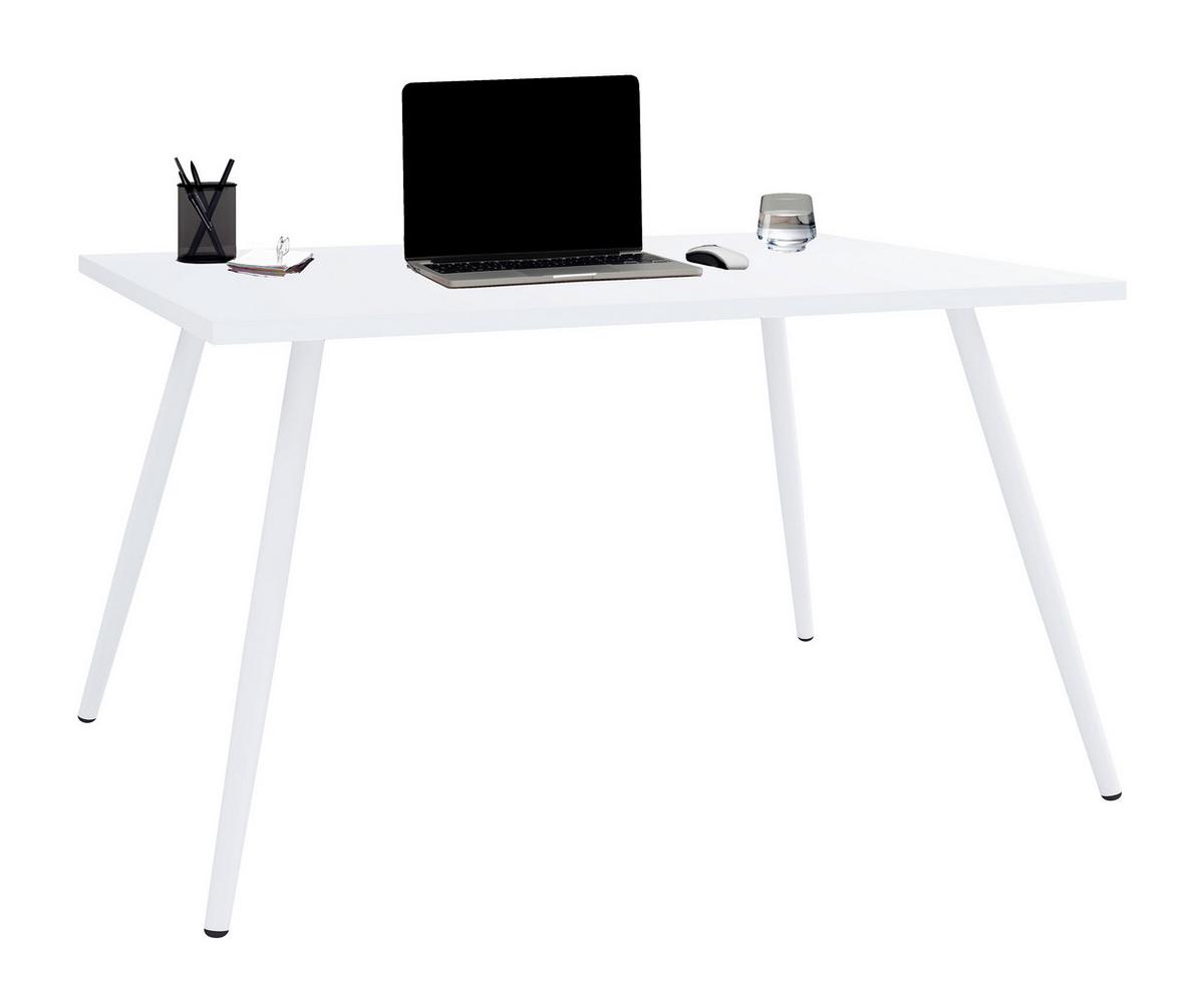 Pisalna Miza Salia, Bela, 80x50cm - bela, Moderno, kovina/leseni material (80/50/70cm) - MID.YOU