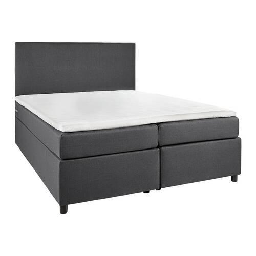 Postelja Boxspring Florin, Siva, 140x200 - siva, Moderno, tekstil/leseni material (140/200cm) - Bessagi Home