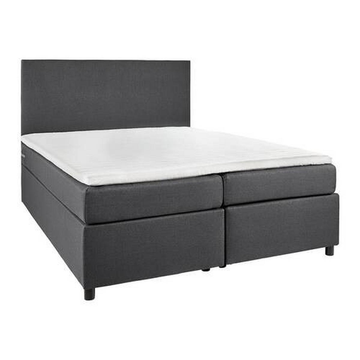 Boxspring Ágy Florin - szürke, Modern, faalapú anyag/textil (140/200cm) - Bessagi Home