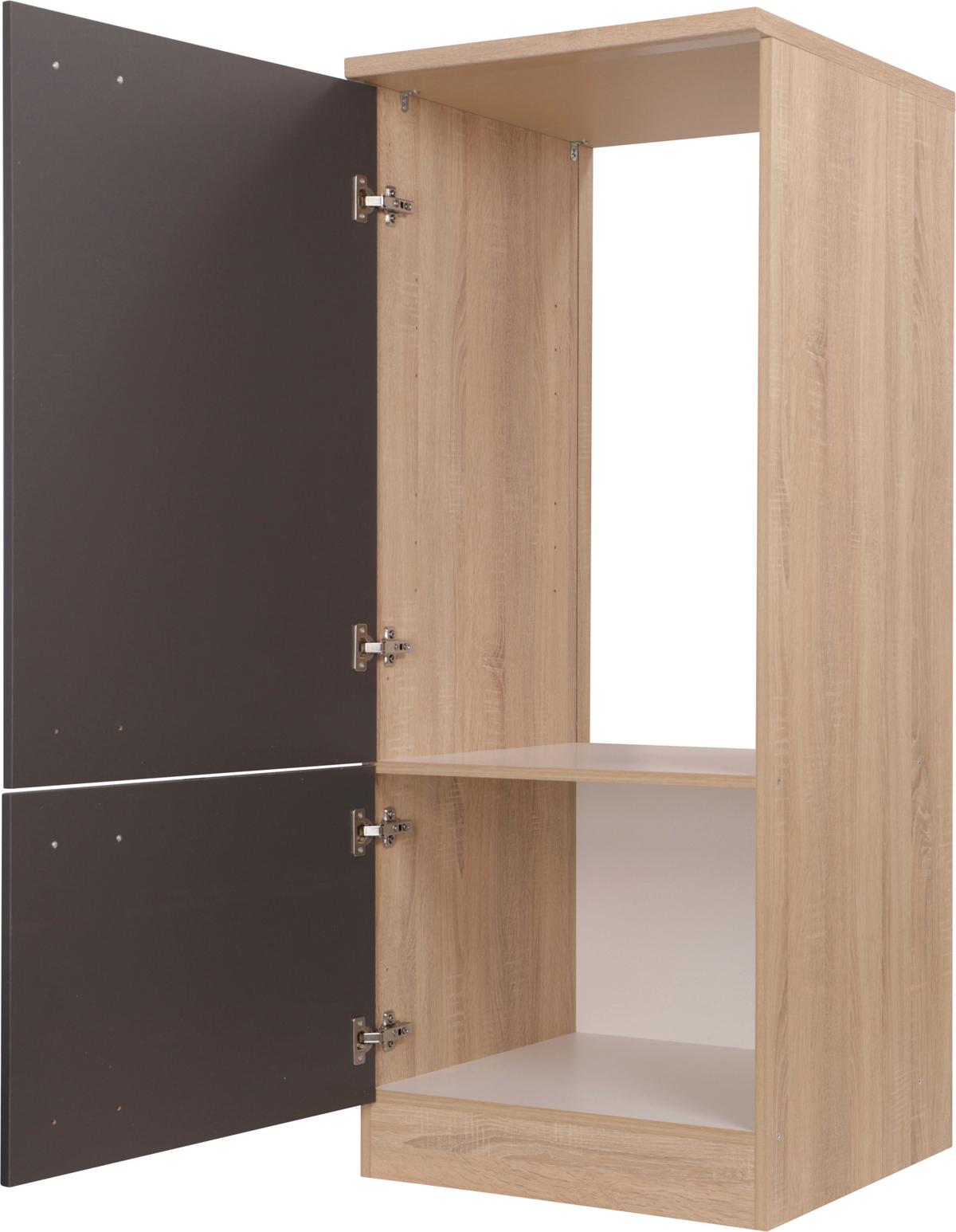 Omara Za Vgradno Napravo Merle, Barva Hrasta, Siva - srebrne barve/siva, Basics, kovina/leseni material (60/144,8/60cm) - Respekta