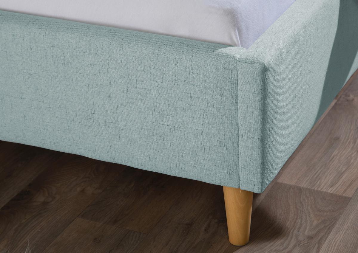 Polsterbett Slade Petrol ca. 100x200 cm - Petrol/Naturfarben, MODERN, Holz/Textil (100/200cm) - Livetastic