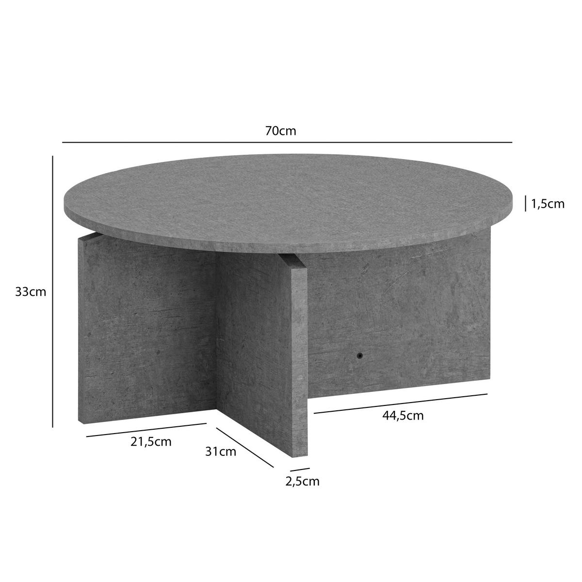 COUCHTISCH WL6.911 - Grau, Design, Holzwerkstoff (70/70/33cm) - Livetastic