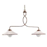 Kronleuchter Rosina Bernstein/Bronze max. 22 Watt - Bernsteinfarben/Bronzefarben, KONVENTIONELL, Keramik/Metall (100/32/115cm)