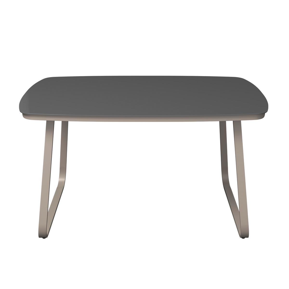 Loungegarnitur Sophia Hellgrau/Beige, 4-teilig - Beige/Creme, MODERN, Glas/Textil (195/73/72cm)