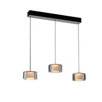 LAMPA WISZĄCA LED 2113-18 RIKA - czarny, Design, tworzywo sztuczne/metal (66/15/220cm) - Paul Neuhaus