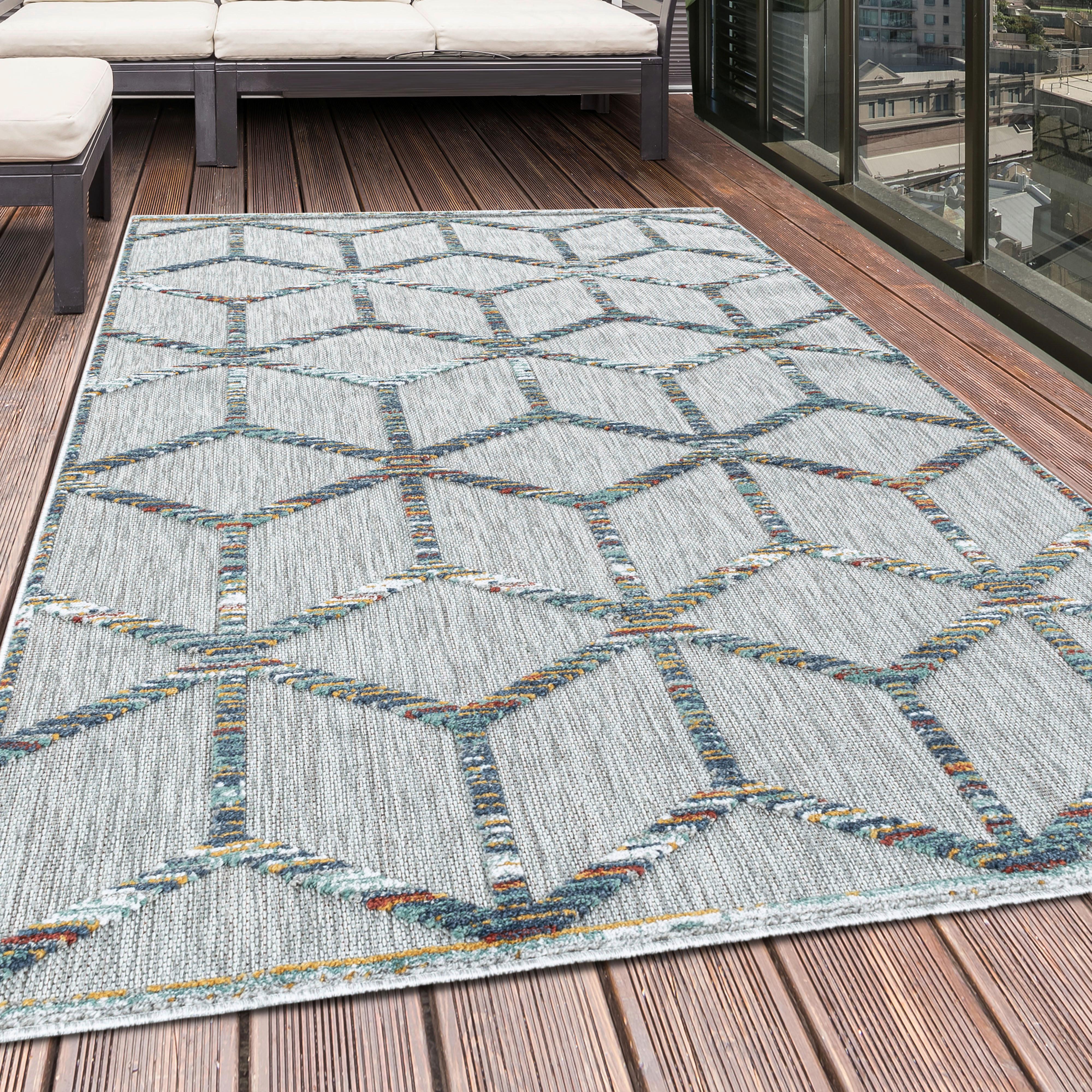 Flachwebeteppich Bahama Multicolor ca. 240x340cm - Multicolor, Design, Textil (240/340cm) - Novel