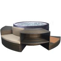 Whirlpool Netspa Vita+ 5 Möbel Schwarz Ø ca. 268cm - Schwarz, Basics, Kunststoff/Metall (268cm)