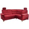 Wohnlandschaft Parole Rot Struktur - Wildeiche/Rot, KONVENTIONELL, Holz/Textil (237/186cm) - Livetastic