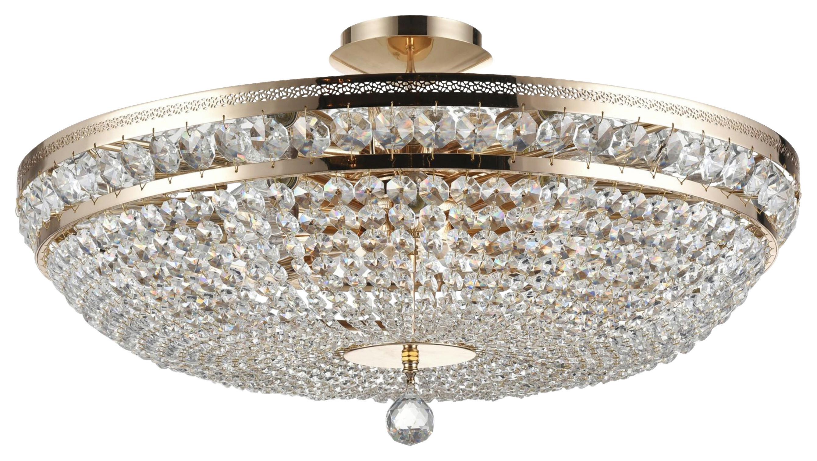 Kronleuchter Ottilia Goldfarben max. 60 Watt - Goldfarben, Basics, Glas/Metall (65/31,5/65cm) - MAYTONI