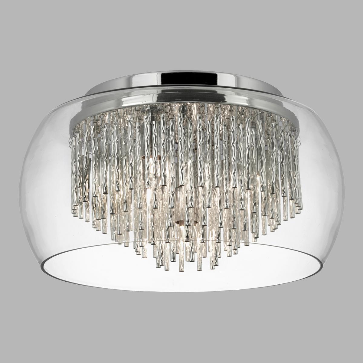 Mennyezeti Lámpa 4624-4cc - krómszínű, Design, üveg/fém (35/18.5cm)