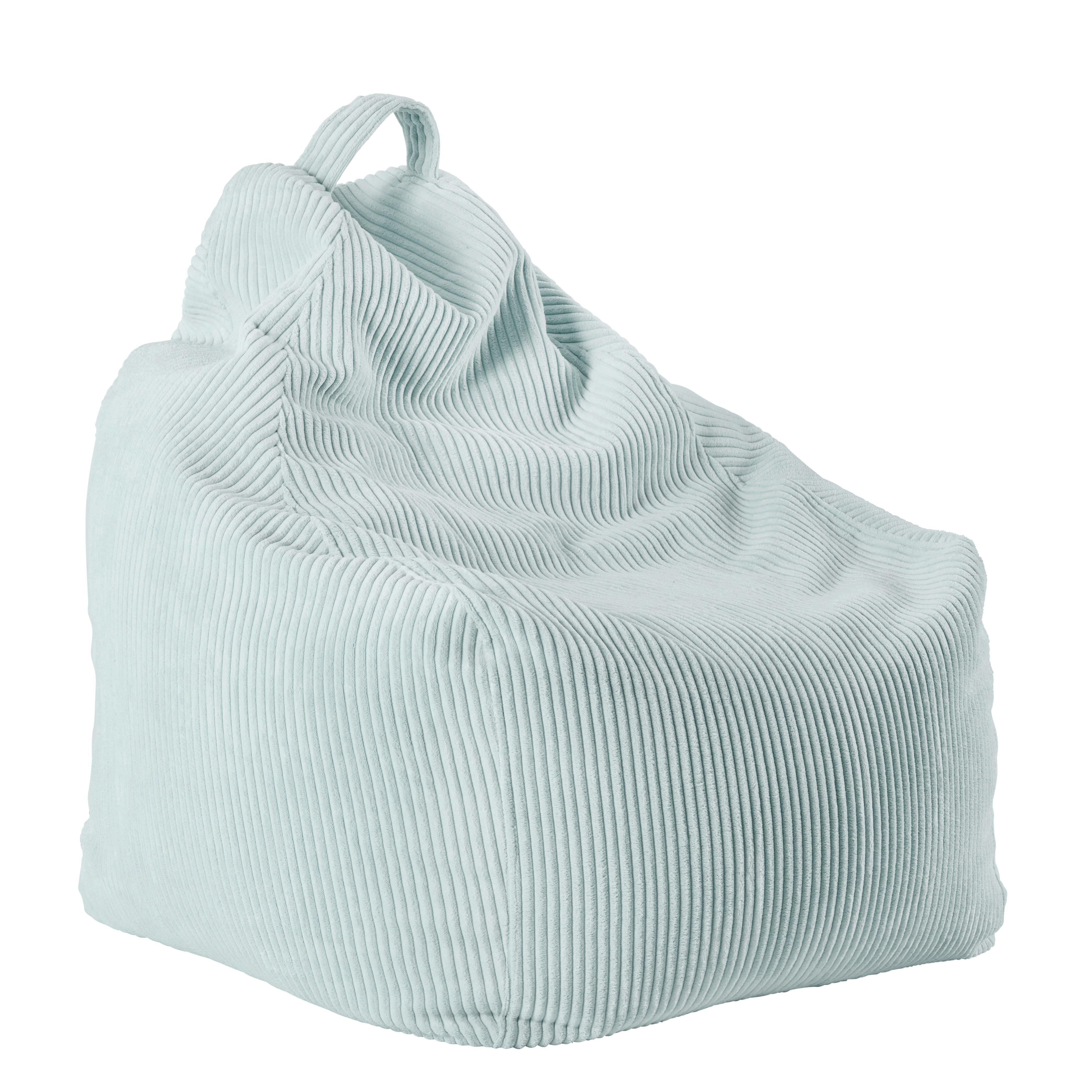 Sitzsack Cord mit Zip ca. 80x85x80 cm Mintgrün - Mintgrün, Trend, Textil (80/85/80cm) - Livetastic