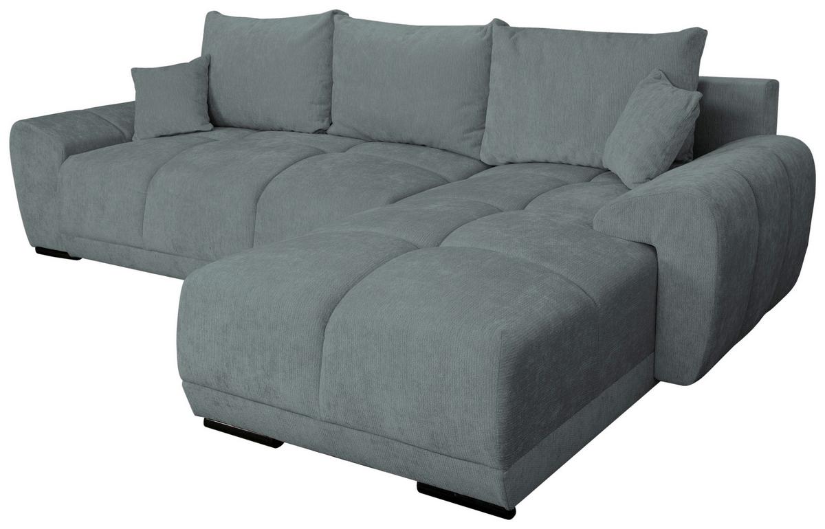 Kutna Garnitura Bonn - siva/crna, Moderno, tekstil/plastika (296/182cm)