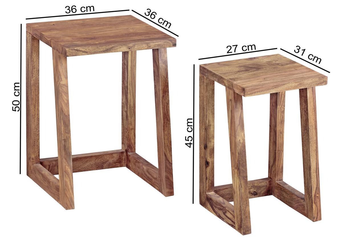 Set Mizic Mumbai - barve indijskega rožnega lesa, Design, les (36/36/50cm) - MID.YOU