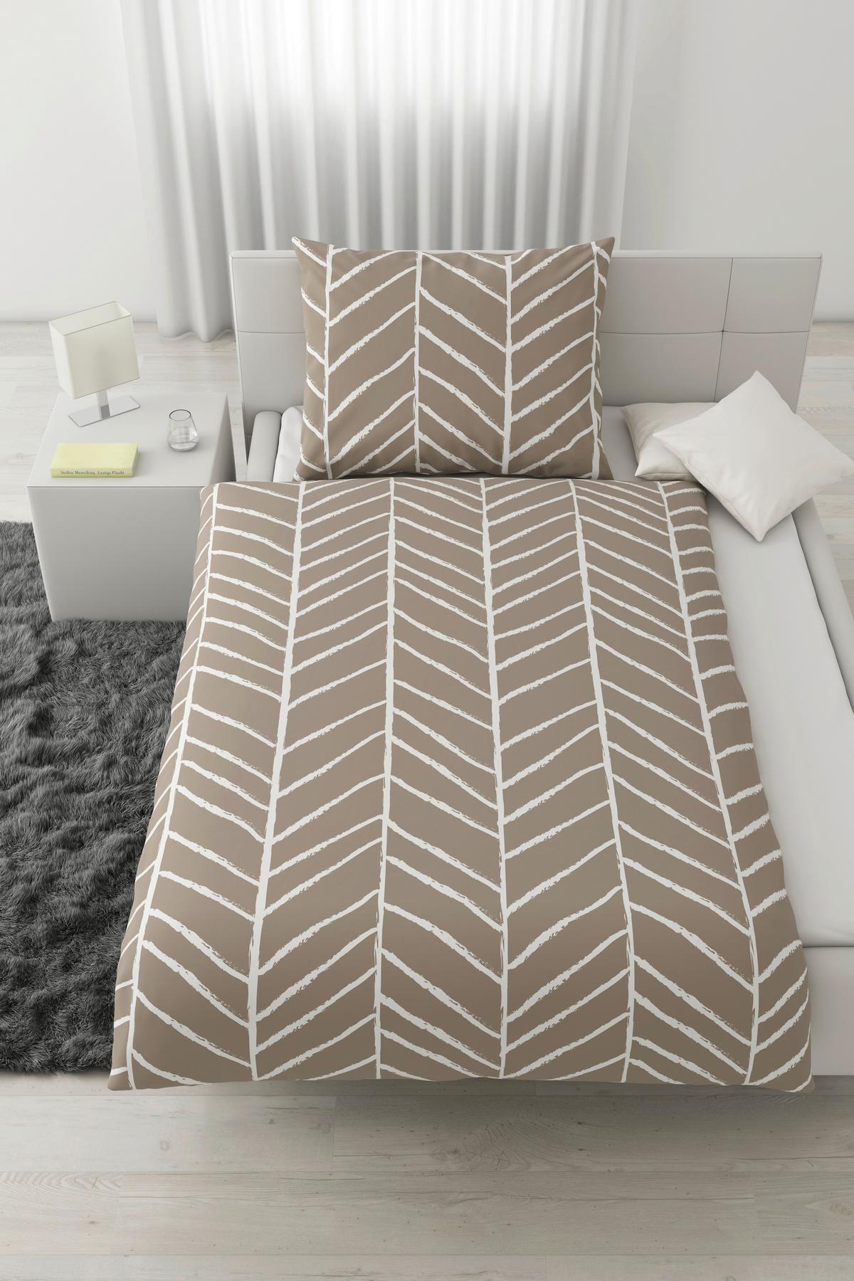 Bettwäsche Marble in Beige ca. 140x200cm - Beige, KONVENTIONELL, Textil (140/200cm) - Modern Living