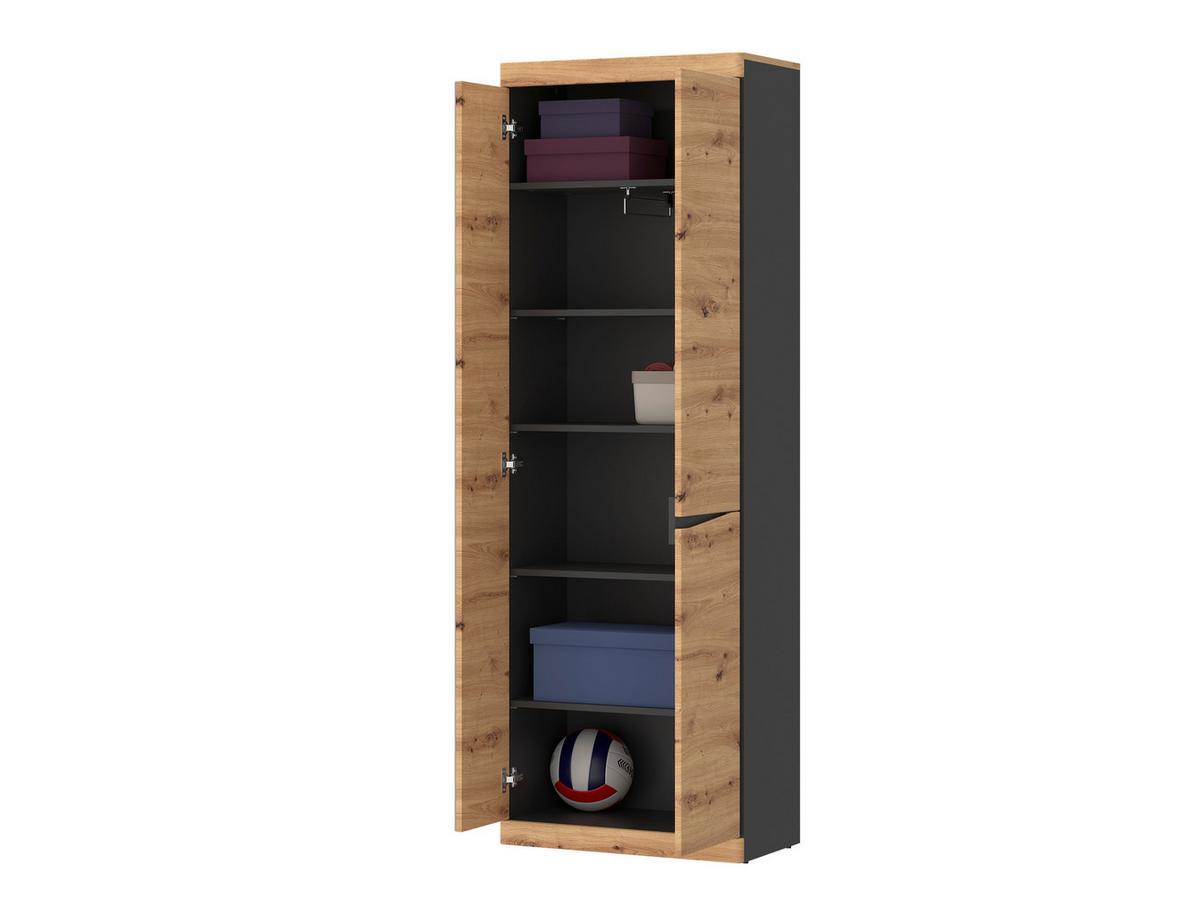 Garderobni Ormar Turino - boje hrasta/hrast Artisan, Moderno, drvni materijal/plastika (65/196,5/40cm) - Modern Living