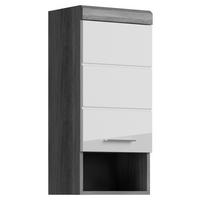 Hängeschrank Scout ca. 37x79 cm Anthrazit/Weiß - Chromfarben/Weiß Hochglanz, MODERN, Holzwerkstoff/Kunststoff (37/79/24cm) - MID.YOU