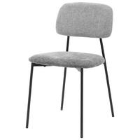 Stol Sören, Sivo Modra - sivomodra/črna, Konvencionalno, kovina/tekstil (44/78/49cm)