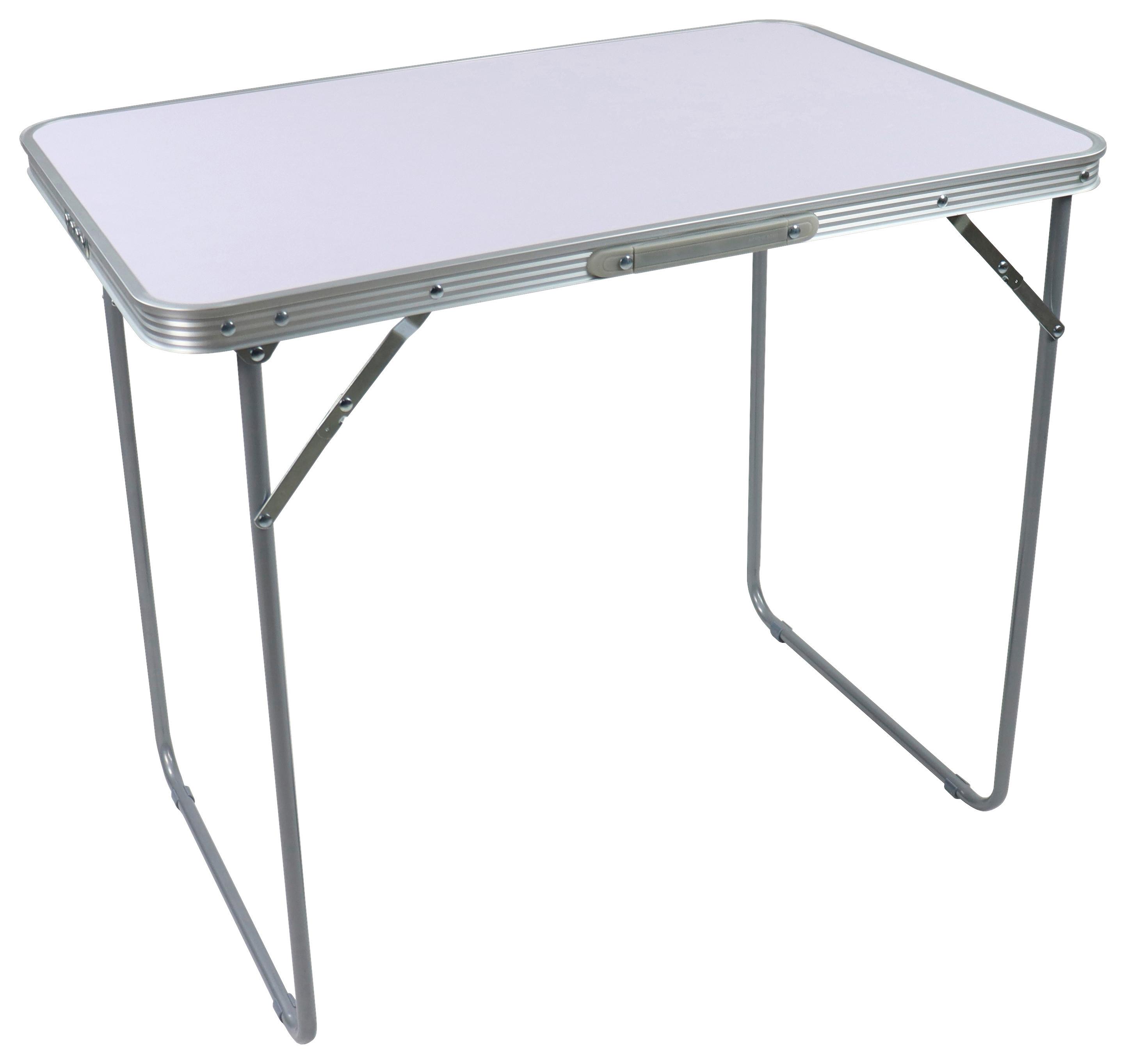 Miza Za Kampiranje Galdas M, Bela, 80x50 - bela, Moderno, kovina/umetna masa (80/53/70cm) - Ambia Garden