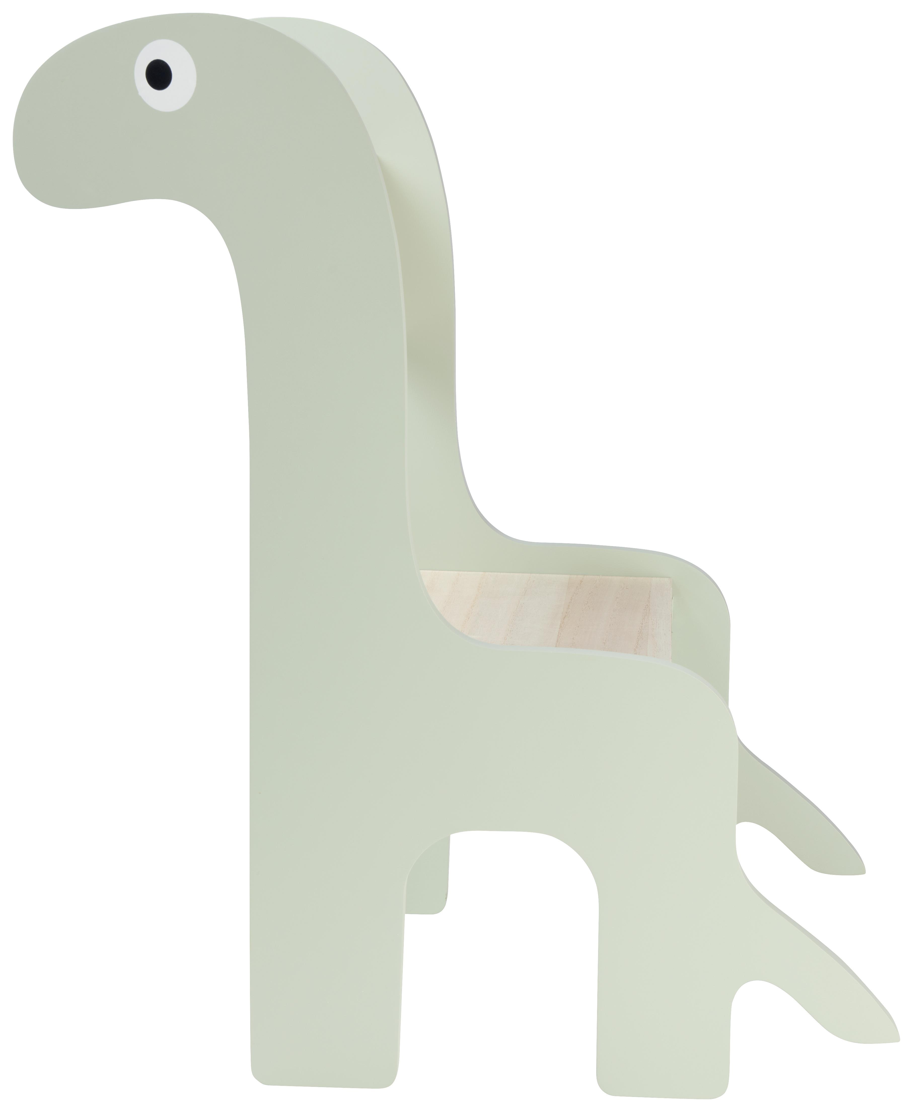 FOTEL DLA DZIECI DINO - zielony/naturalny, Basics, materiał drewnopochodny/drewno (33/60/49,5cm) - My Baby Lou