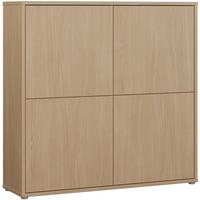 Visoka Komoda Alice, Barva Hrasta - siva/barve hrasta, Moderno, umetna masa/leseni material (124,5/121,5/34,9cm) - Carryhome