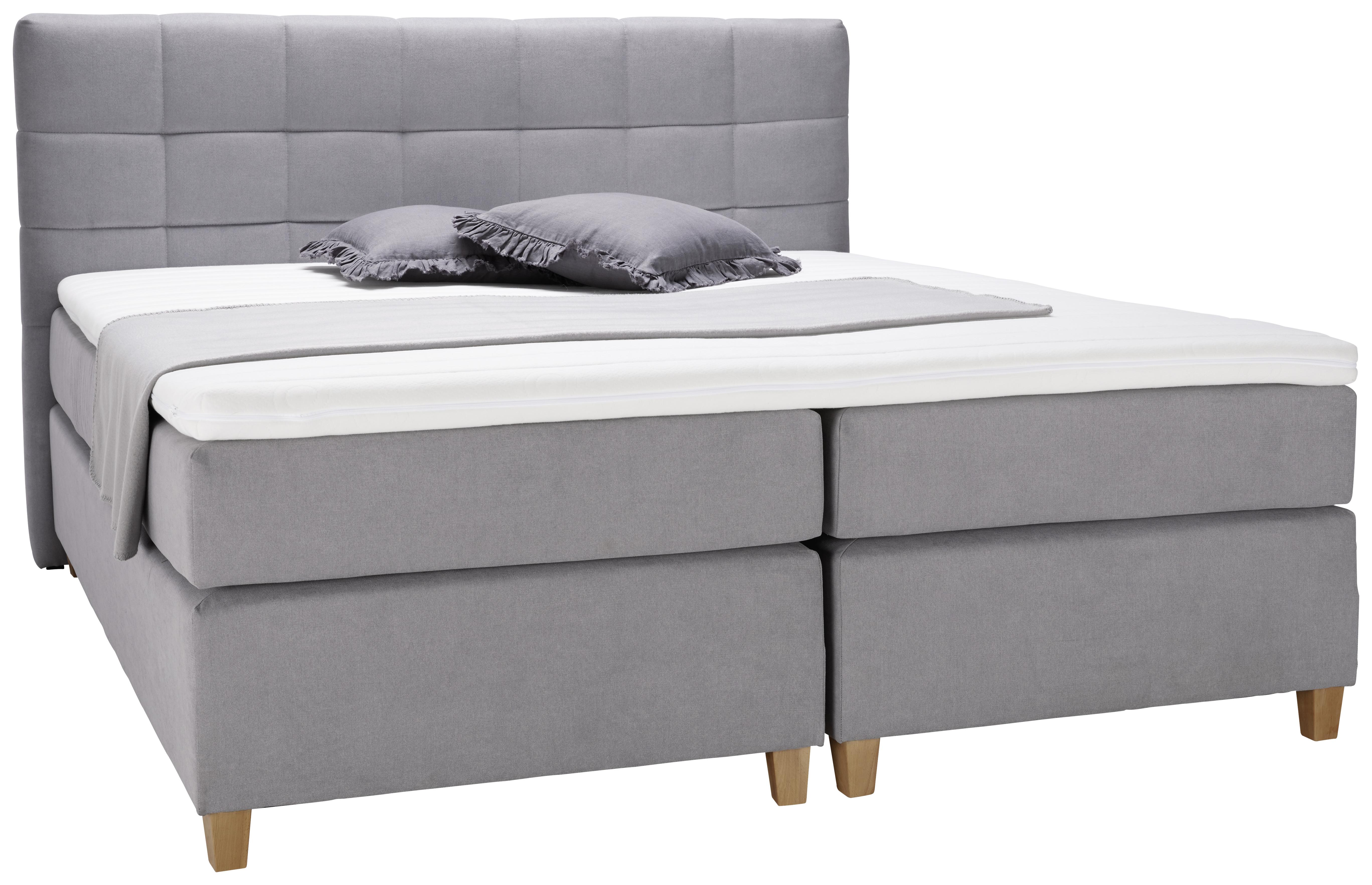 Boxspring Krevet Jerry - siva/boje johe, Modern, drvni materijal/tekstil (180/200cm) - Bessagi Home