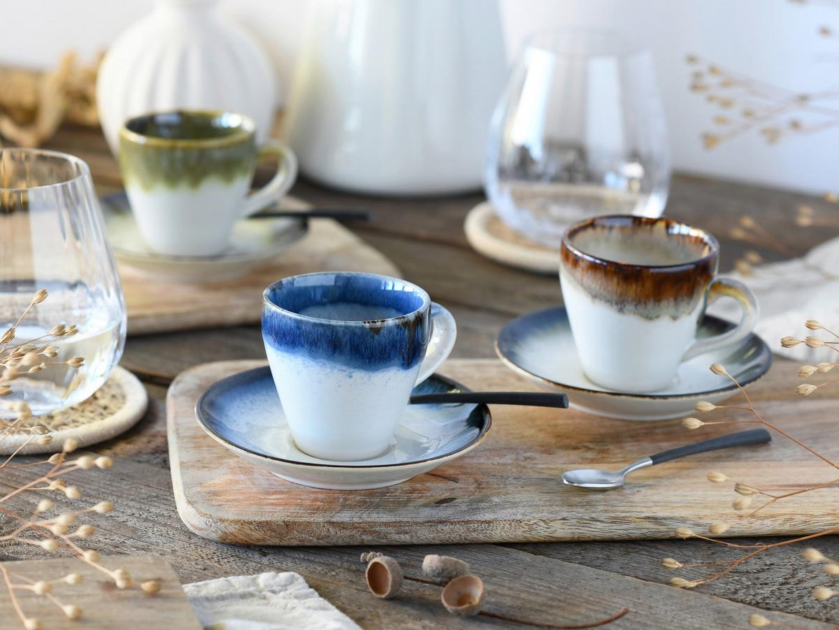 Kavni Servis Cascade Mix, 8-Delni - večbarvno, Basics, keramika - Creatable