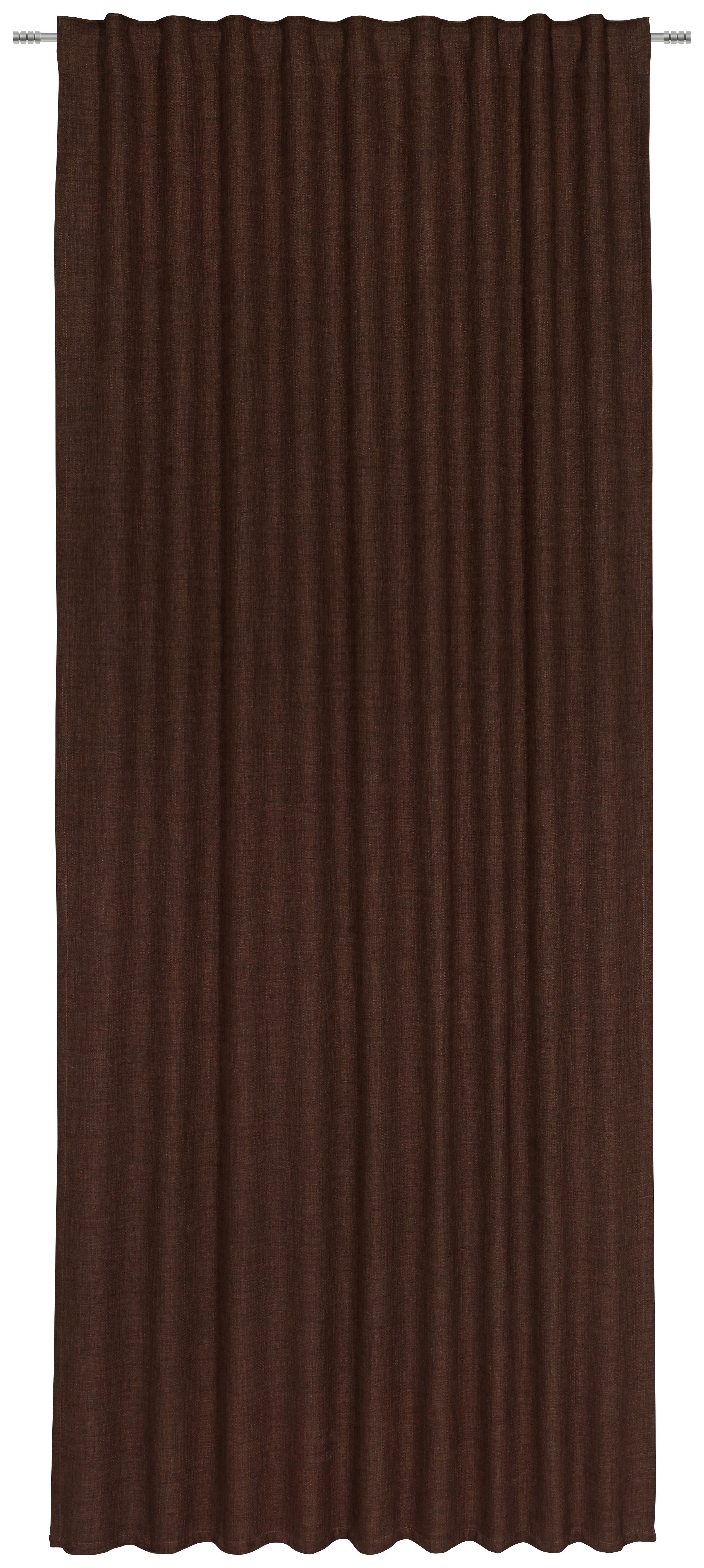 Perdea prefabricată Leo - maro, textil (135/255cm) - Premium Living