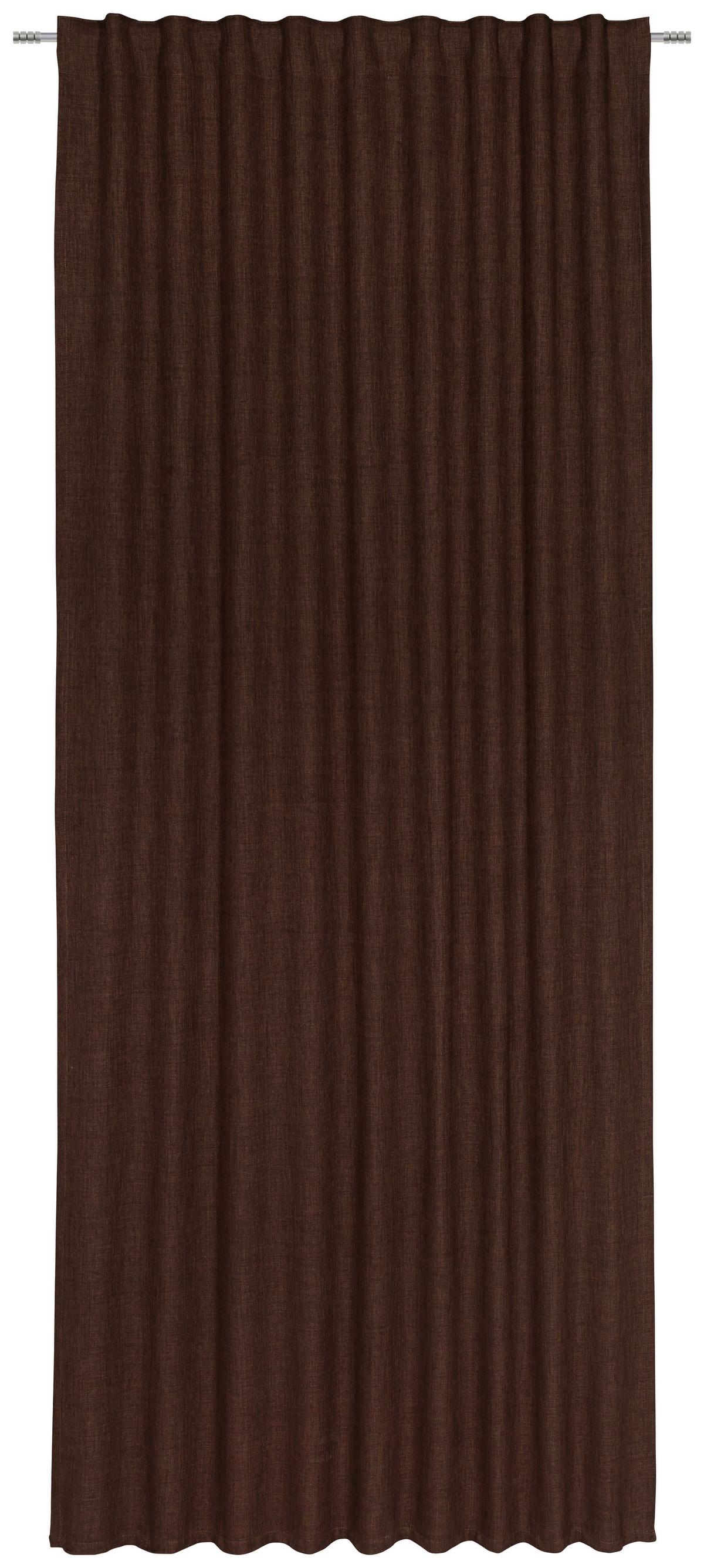 Perdea prefabricată Leo - maro, textil (135/255cm) - Premium Living