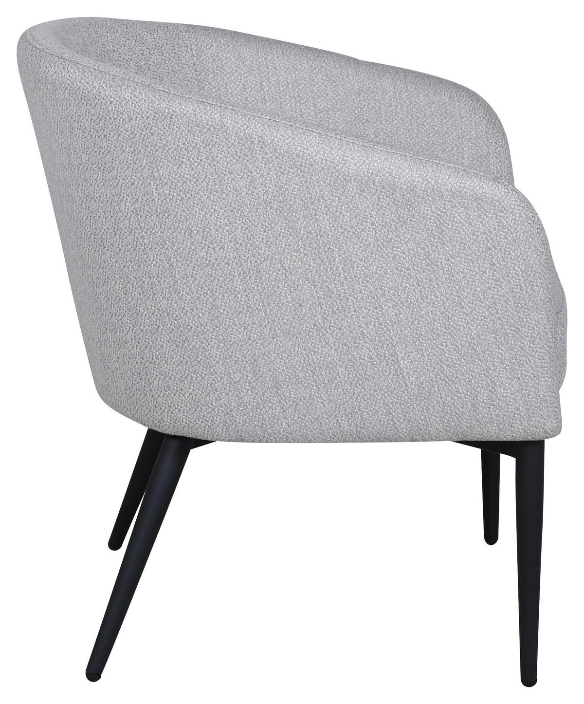 SESSEL FLUFFY - Schwarz/Grau, Design, Textil/Metall (83/70/64cm) - Livetastic