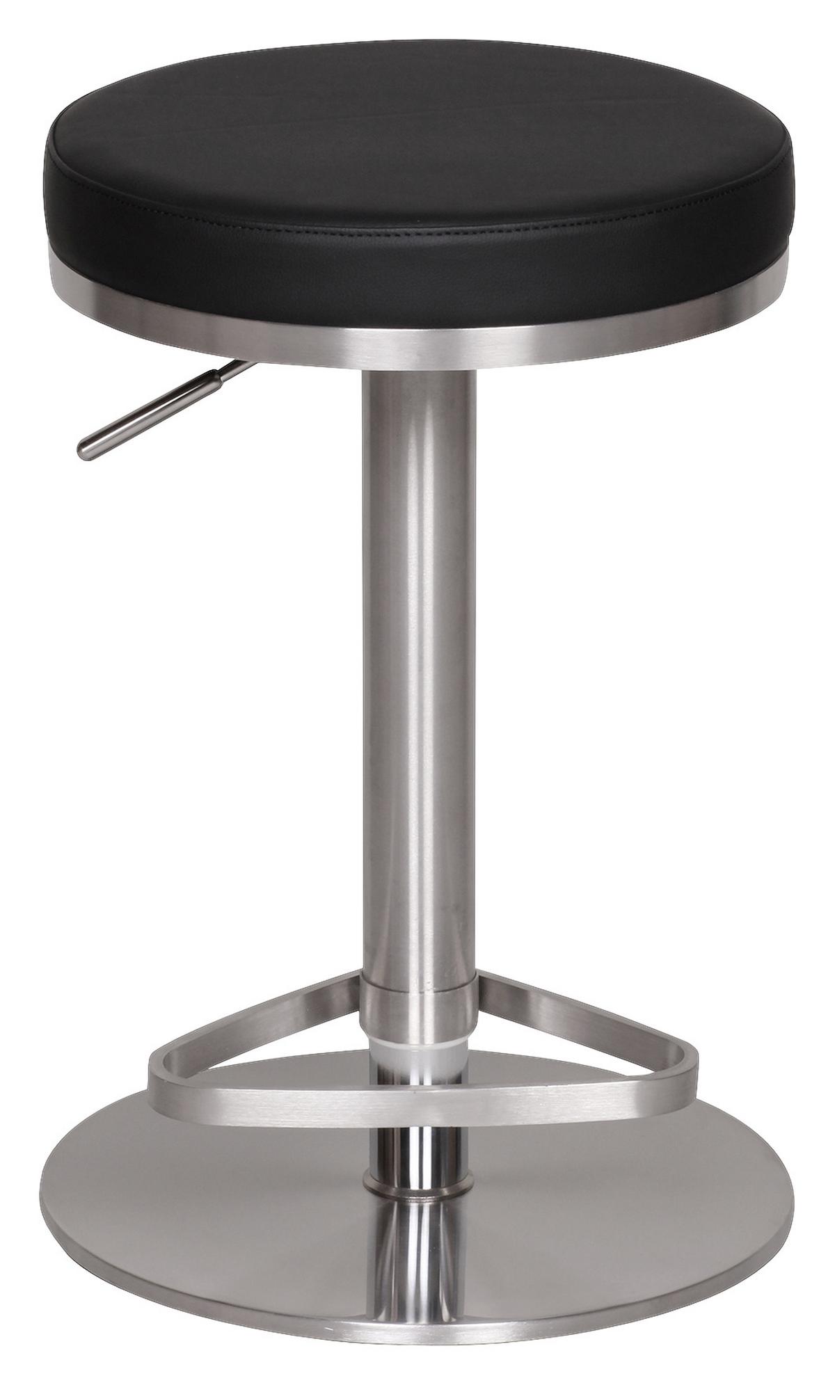 Barski Stol Wl1.293 - srebrne barve/črna, Moderno, kovina/tekstil (38/57/38cm) - MID.YOU