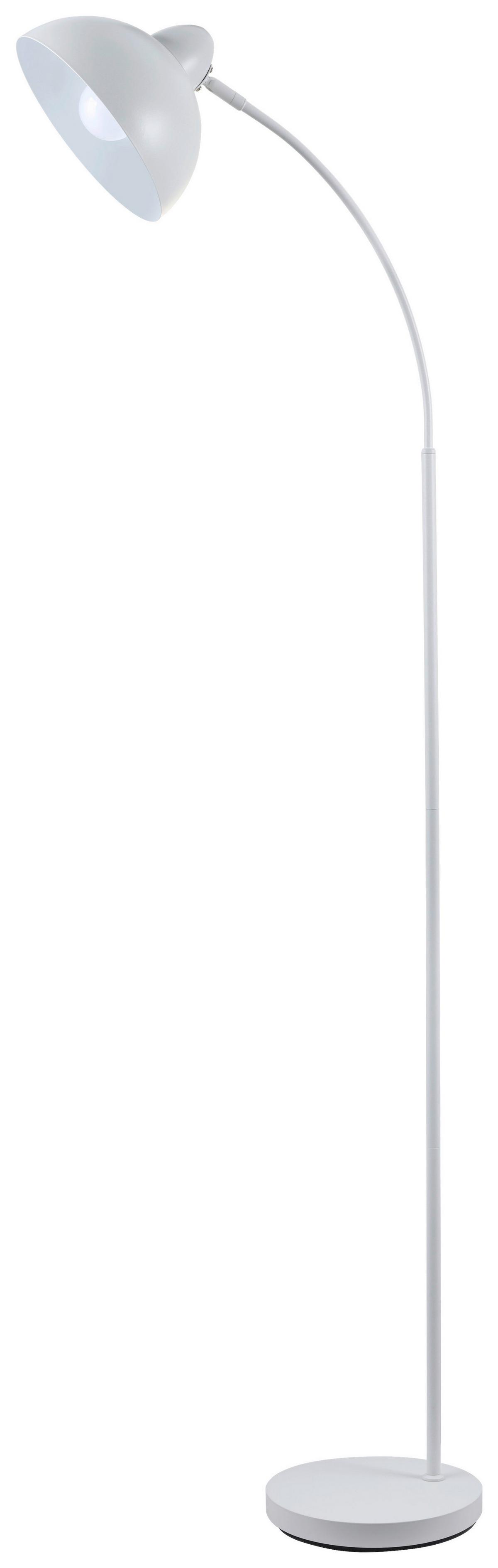Stehleuchte Gut Weiß max. 25 Watt - Weiß, MODERN, Metall (55/24/155cm)
