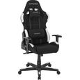Gamingstuhl in Schwarz/Weiß - Schwarz/Weiß, Kunststoff/Textil (78/124-134/52cm) - Dxracer